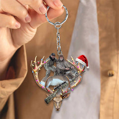 Maxcorners Personalized Hunting Aclyric Christmas Ornament Custom Photo Deer Antler Gift for Hunters LM0110