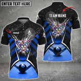 Maxcorners Billiards 8 Ball Water Billiard Room Background Multicolor Options Personalized Name And Team Name 3D Polo (4 Colors)