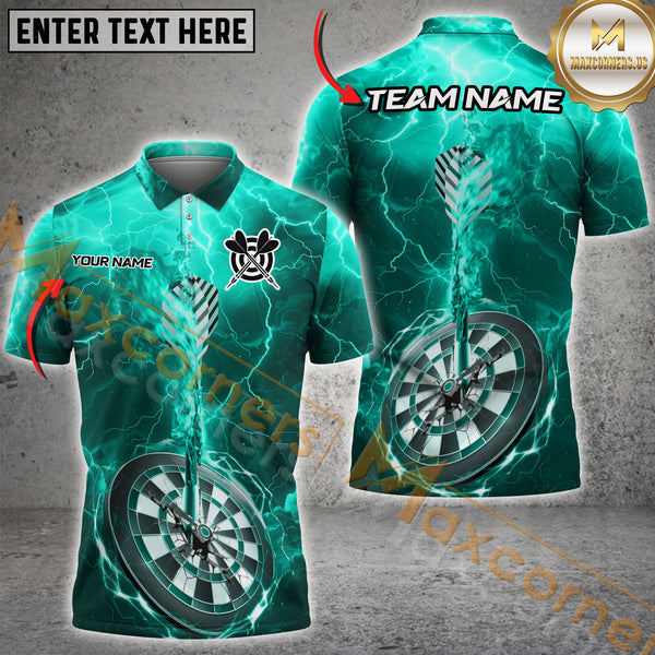 Maxcorners Darts Thunder Lightning Multicolor Options Personalized Name, Team Name 3D Shirt