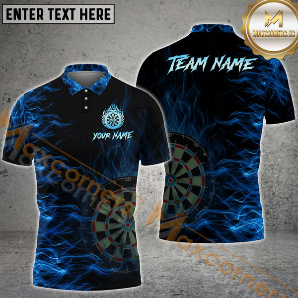 Maxcorners Darts Flame Multicolor Options Personalized Name, Team Name 3D Shirt