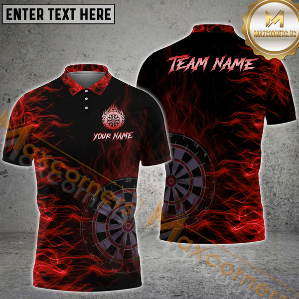 Maxcorners Darts Flame Multicolor Options Personalized Name, Team Name 3D Shirt