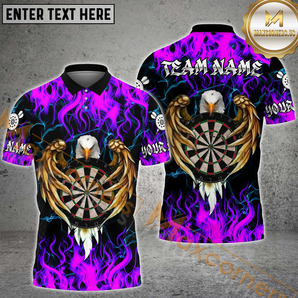 Maxcorners Darts Fire Eagle Multicolor Options Personalized Name, Team Name 3D Shirt