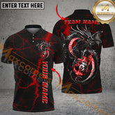 Maxcorners Billiard Dragon 8-Ball Lightning Multicolor Personalized Name, Team Name 3D Shirt