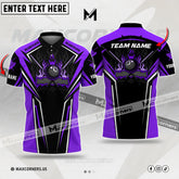 Maxcorners Billiard Big Logo Ball 8 Multicolor Option Customized Name, Team Name 3D Polo Shirt (6 Colors)