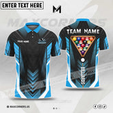 Maxcorners Billiard Ball Sport Jersey Multicolor Option Customized Name, Team Name 3D Polo Shirt (6 Colors)