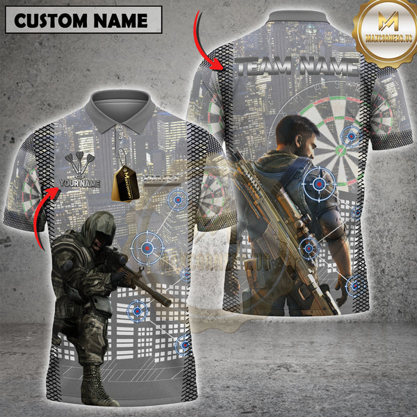 Maxcorners Urban Sniper Darts Multicolor Customized Name, Team Name 3D Shirts