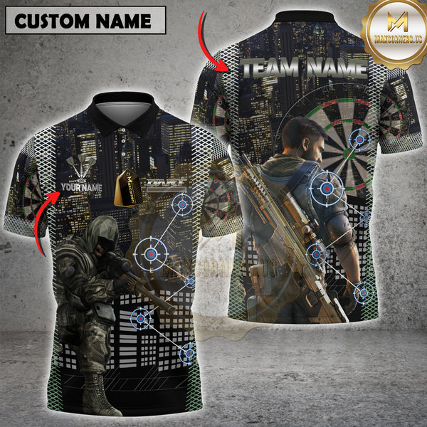 Maxcorners Urban Sniper Darts Multicolor Customized Name, Team Name 3D Shirts