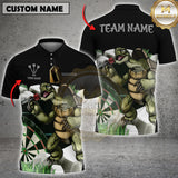 Maxcorners Turtle Chill Darts Multicolor Customized Name, Team Name 3D Shirts
