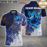 Maxcorners Ball & Pins Flame Bowling Jersey Multicolor Customized Name, Team Name 3D Polo Shirt (4 Colors)