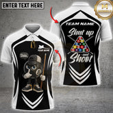 Maxcorners Billiard 8-Ball Pool Shut Up and Shoot Multicolor Customized Name, Team Name 3D Shirt