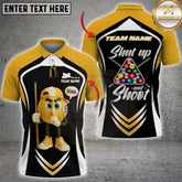 Maxcorners Billiard 9-Ball Pool Shut Up and Shoot Multicolor Customized Name, Team Name 3D Shirt