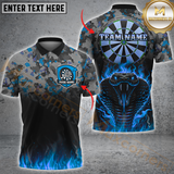 Maxcorners Darts Snake Fire Flame Multicolor Options Personalized Name, Team Name 3D Shirt