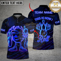 Maxcorners Bowling This Is How I Roll Funny Ball Multicolor Customized Name, Team Name 3D Shirts