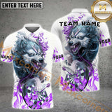 Maxcorners Darts Angry Wolf Multicolor Personalized Name, Team Name 3D Shirt