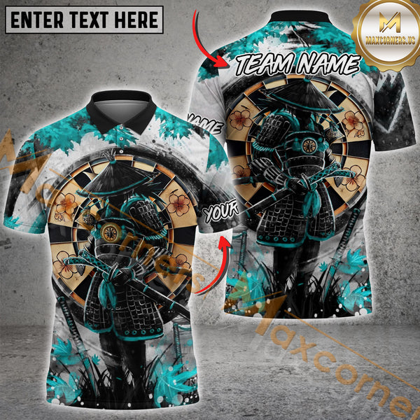 Maxcorners Darts Samurai Warrior Multicolor Options Personalized Name, Team Name 3D Shirt