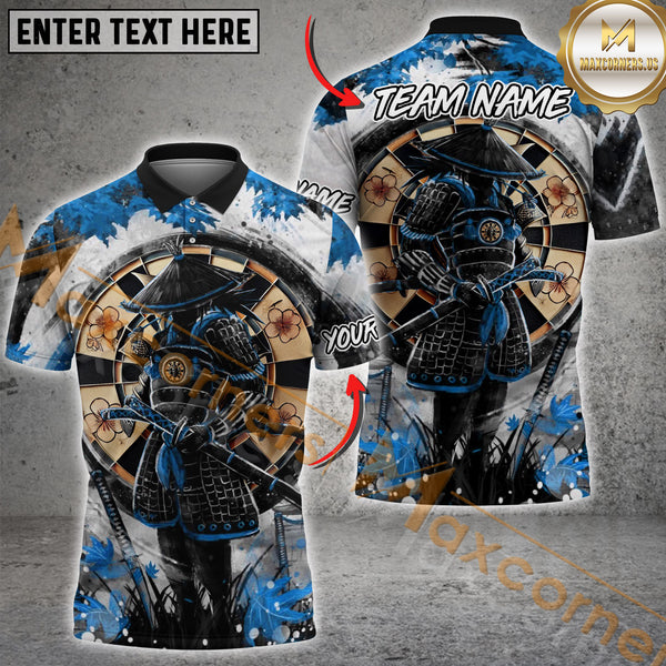 Maxcorners Darts Samurai Warrior Multicolor Options Personalized Name, Team Name 3D Shirt