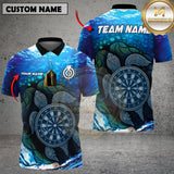 Maxcorners Darts Ocean Turtle Target Multicolor Customized Name, Team Name 3D Shirts