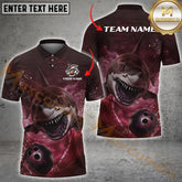Maxcorners Bowling Shark Multicolor Options Personalized Name, Team Name 3D Shirt