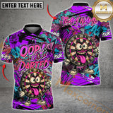 Maxcorners Darts Funny Graffiti Oop! I Darted Multicolor Customized Name, Team Name 3D Polo Shirt