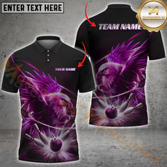 Maxcorners Bowling Eagle Multicolor Options Personalized Name, Team Name 3D Shirt