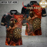 Maxcorners Darts Spartan Warrior Multicolor Customized Name, Team Name 3D Shirts