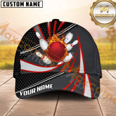 Maxcorners Bowling Point Tornado Multicolor Option Personalized Name 3D Cap