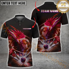 Maxcorners Bowling Eagle Multicolor Options Personalized Name, Team Name 3D Shirt