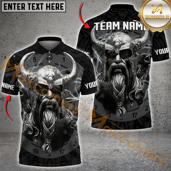 Maxcorners Darts Viking Warrior Multicolor Options Personalized Name, Team Name 3D Shirt