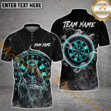 Maxcorners Darts Grim Reaper Smoke Multicolor Options Personalized Name, Team Name 3D Shirt
