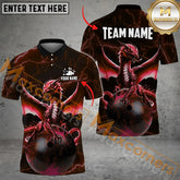 Maxcorners Dragon Ball Bowling Jersey Multicolor Option Customized Name, Team Name 3D Polo Shirt