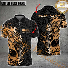 Maxcorners Bowling Tribal Style Multicolor Customized Name, Team Name 3D Shirts