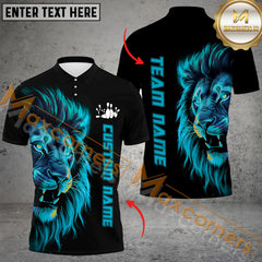 Maxcorners Lion Bowling Jersey Multicolor Option Customized Name, Team Name 3D Polo Shirt
