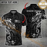 Maxcorners Billiard 8-Ball Pool With Tribal Style Multicolor Customized Name, Team Name 3D Shirts