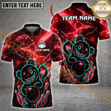 Maxcorners Bowling Wild Bear with Ball And Pins Multicolor Personalized 3D Shirt
