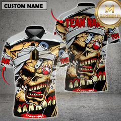 Maxcorners Bowling Zombie Mad Skull Personalized Name, Team Name 3D Shirt