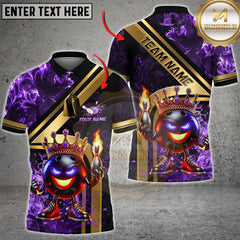 Personalized Bowling Jersey โ Bowling Ball King Graphic, Multicolor 3D Shirt for Men & Women