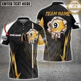 Maxcorners Billiards 9 Ball Cue Breakout Multicolor Options Personalized Name, Team Name 3D Shirt (4 Colors)