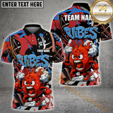 Maxcorners Bowling Fireball Graffiti Style Multicolor Options Personalized Name, Team Name 3D Shirt (4 Colors)