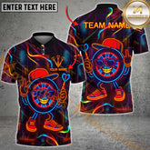 Maxcorners Neon Dartboard Swag Multicolor Options Personalized Name, Team Name 3D Shirt (4 Colors)