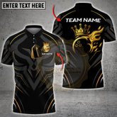 Maxcorners Bowling Golden Royal Flame Multicolor Options Personalized Name, Team Name 3D Shirt (4 Colors)