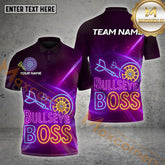 Maxcorners Bullseye Darts Boss Neon Jet Multicolor Options Personalized Name, Team Name 3D Shirt (4 Colors)