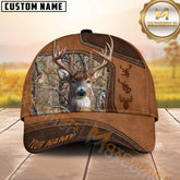 Maxcorners Deer Hunting Cap Camo Forest Personalized Name 3D Cap (6 Colors)