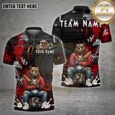 Maxcorners Bowling Shirt Bear Graffiti Hoodie Gangster Multioptions Personalized Name, Team Name Unisex 3D Shirt