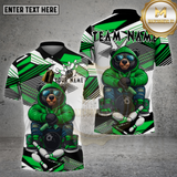 Maxcorners Bowling Shirt Bear Streetwear White Multioptions Personalized Name, Team Name Unisex 3D Shirt