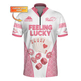 Women's Poker Shirt, Feeling Lucky Shirts With Custom Name, Funny Poker T-Shirt