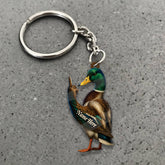 Maxcorners Personalized Funny Duck Fukin' Finger Hunting Acrylic Christmas Ornament Custom Gift for Hunters LM0110