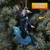 Maxcorners Diving Home Decor, Christmas Ornament, Personalized Ornament 3 2D Flat LM2111