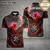 Maxcorners Darts Shirt Thunder Eagle Lightning Multicolor Options Personalized Name, Team Name Unisex 3D Shirt (4 Colors)