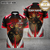 Maxcorners Darts Shirt Bull King Crown Blue Power Multicolor Options Personalized Name, Team Name Unisex 3D Shirt (4 Colors)