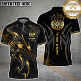 Maxcorners Darts Crown Multicolor Options Personalized Name, Team Name 3D Polo Shirt (6 Colors)